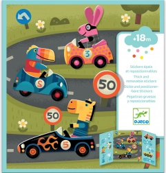 Verschiebbare Aufkleber für die Kleinsten mit Formel-Motiven