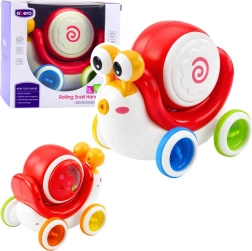 Interaktiver Fahr-Schnecke mit Musik-Trommel – rot