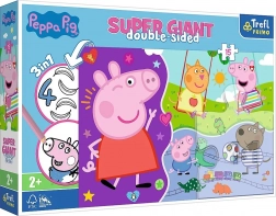 Riesiges Puzzle mit 15 Teilen – entdecke die fröhliche Peppa Pig