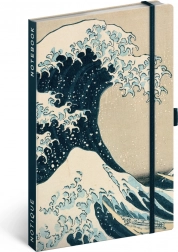 Notizbuch NOTIQUE Katsushika Hokusai 13 × 21 cm, punktkariert