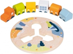 goki Holz-Einfädelzug mit fünf Waggons