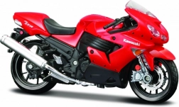 Motorradmodell Kawasaki Ninja ZX-14 mit Sockel 1:18