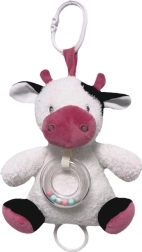 Spieluhr Kuh weiß-bordeaux 18 cm