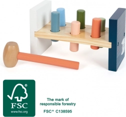 Holz-Klopfbank ARCTIC mit Eisbär