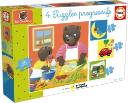 Educa Puzzle Petit Ours Brun 4 in 1 (12–25 Teile)