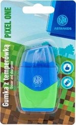 Anspitzer mit Radiergummi 2-in-1 ASTRA Pixel One