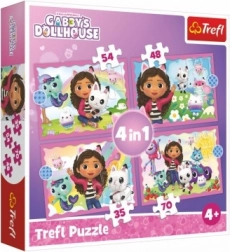 Puzzle 4-in-1 Gabys Katzenhaus 4+