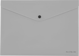 Briefumschlag mit Druckknopf grau für Format A5