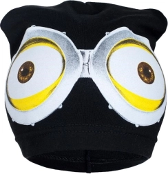 Frühlings-Kindermütze New Baby mit Minion-Motiv, schwarz (3–4 Jahre)