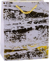 Elegante Geschenktasche mit goldener Verzierung 23 x 18 x 10 cm