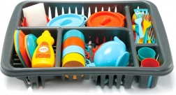 Geschirrset für kleine Hausfrauen mit Abtropfgestell