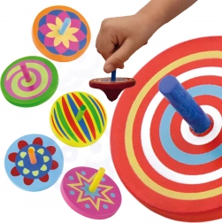 Bunte Holz-Kreisel VIGA