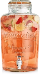 Getränkespender aus Glas mit Zapfhahn 6,7 l