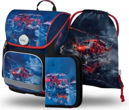 Schulset Rettungskräfte: Schulranzen, Federmäppchen und Beutel