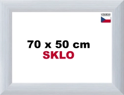 Aluminiumrahmen für Puzzle 70 × 50 cm, silber