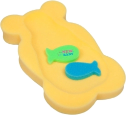 Schaum-Badeunterlage für Babys gelb mit Bärchen