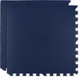 Schaumstoffmatte HUMBI 120 × 60, große wasserdichte Puzzle, sicher, 2 Stk., dunkelblau