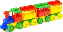 Kunststoff-Baukasten-Zug mit 3 Waggons
