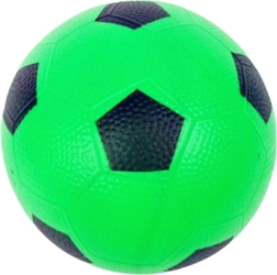Gummiball grün 16 cm – Fußballmuster