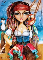 Puzzle Schöne Piratin 1000 Teile