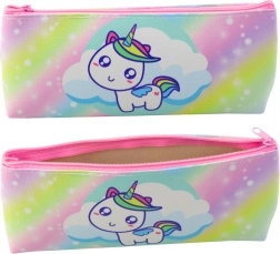 Federmäppchen Einhorn Pastell-Regenbogen