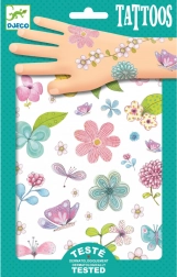 Djeco temporäre Tattoos mit Blumen (2 Bögen)