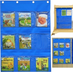 Masterkidz textile Wandtasche für Bücher und Bilder blau