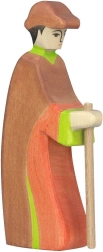 Holztiger Hirte mit Stab - 1 Stück