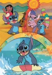 Puzzle Stitch und Freunde 104 Teile