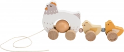VIGA PolarB Holz Huhn mit Küken zum Nachziehen