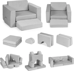 Modulares Kinder-Sessel 8-in-1 ECOTOYS – Grau