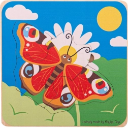 Bigjigs Toys Einlegepuzzle Lebenszyklen – Schmetterling