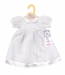 Weiße Kleidchen für Puppen 39–46 cm DOLLY MODA