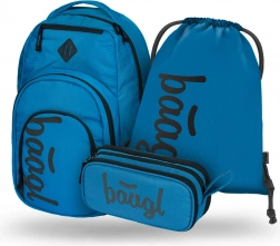 Set BAAGL Coolmate Ocean Blue: Rucksack, Federmäppchen und Beutel