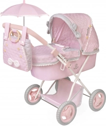 Klappbarer Puppenwagen mit Sonnenschirm und Tasche SOPHIE 60 cm