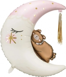 Folienballon Bär auf dem Mond 71 × 86 cm