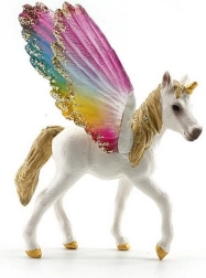 Einhornfigur mit Regenbogenflügeln 9 cm