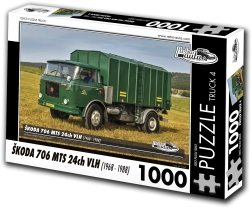 Puzzle RETRO-AUTA TRUCK Škoda 706 MTS 24ch VLH 1000 Teile