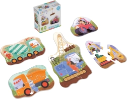 Riiiesiges Puzzle Baumaschinen