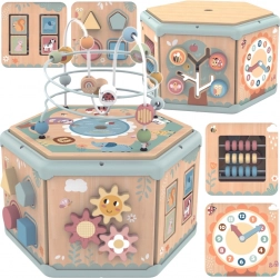 Interaktive hölzerne Montessori-Würfel mit Aktivitäten von Tooky Toy