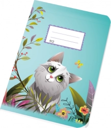 Schulheft A5 512 mit Katzenmotiv, liniert 16 mm