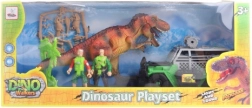 Set mit batteriebetriebenem Dinosaurier und Geländewagen