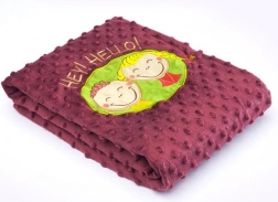 Zweiseitige Kinderdecke Sensillo 75 × 100 cm braun