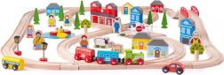 Holzeisenbahn Stadt und Land BIGJIGS RAIL, 91 Teile