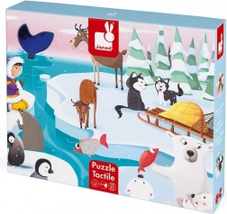 JANOD Fühlpuzzle Leben auf dem Eis, 20 Teile