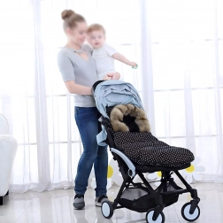 Winter-Fußsack für Kinderwagen und Schlitten mit Fell 100 cm