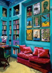 Puzzle Zimmer mit rotem Sofa 1000 Teile