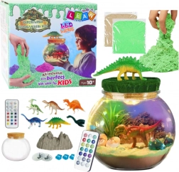 Kreatives Dinosaurier-Terrarium DIY mit LED-Lampe und Fernbedienung