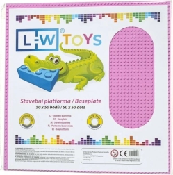 Konstruktionsplatte 50 × 50 Noppen pink