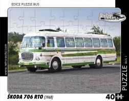 Retro-Auto-Puzzle Bus ŠKODA 706 RTO 40 Teile